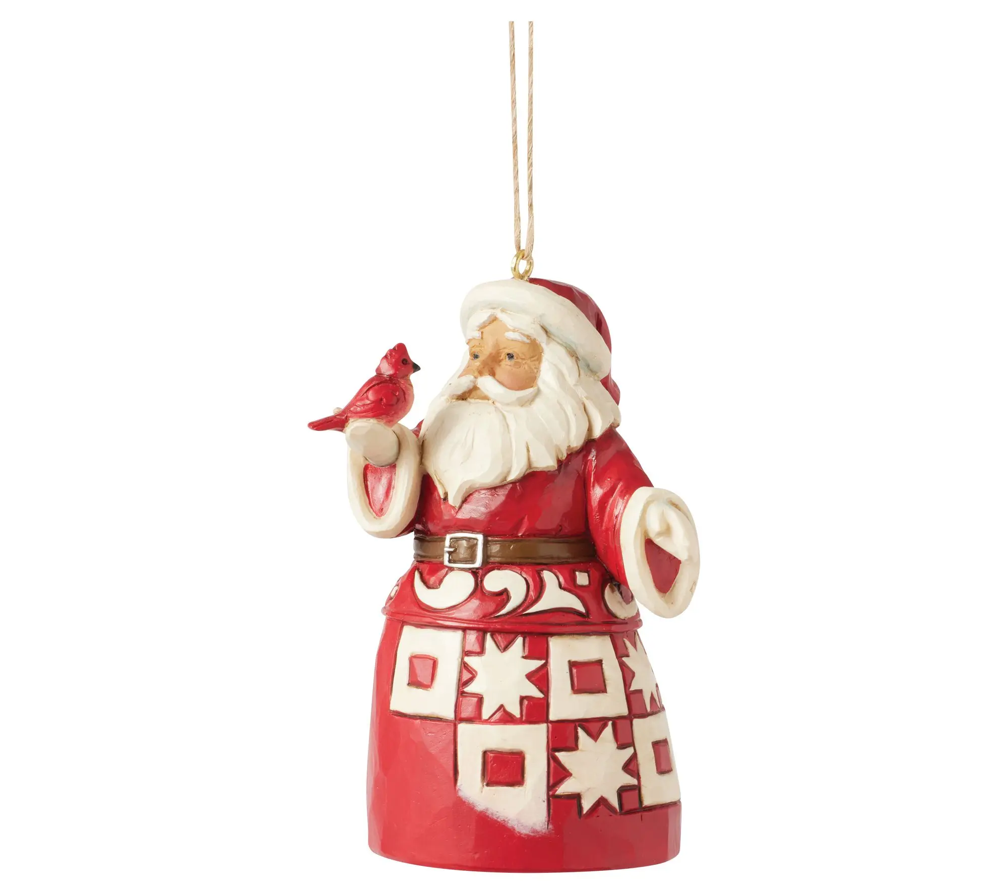 Jim Shore Heartwood Creek Nordic Noel Santa Ornament 3.7in H