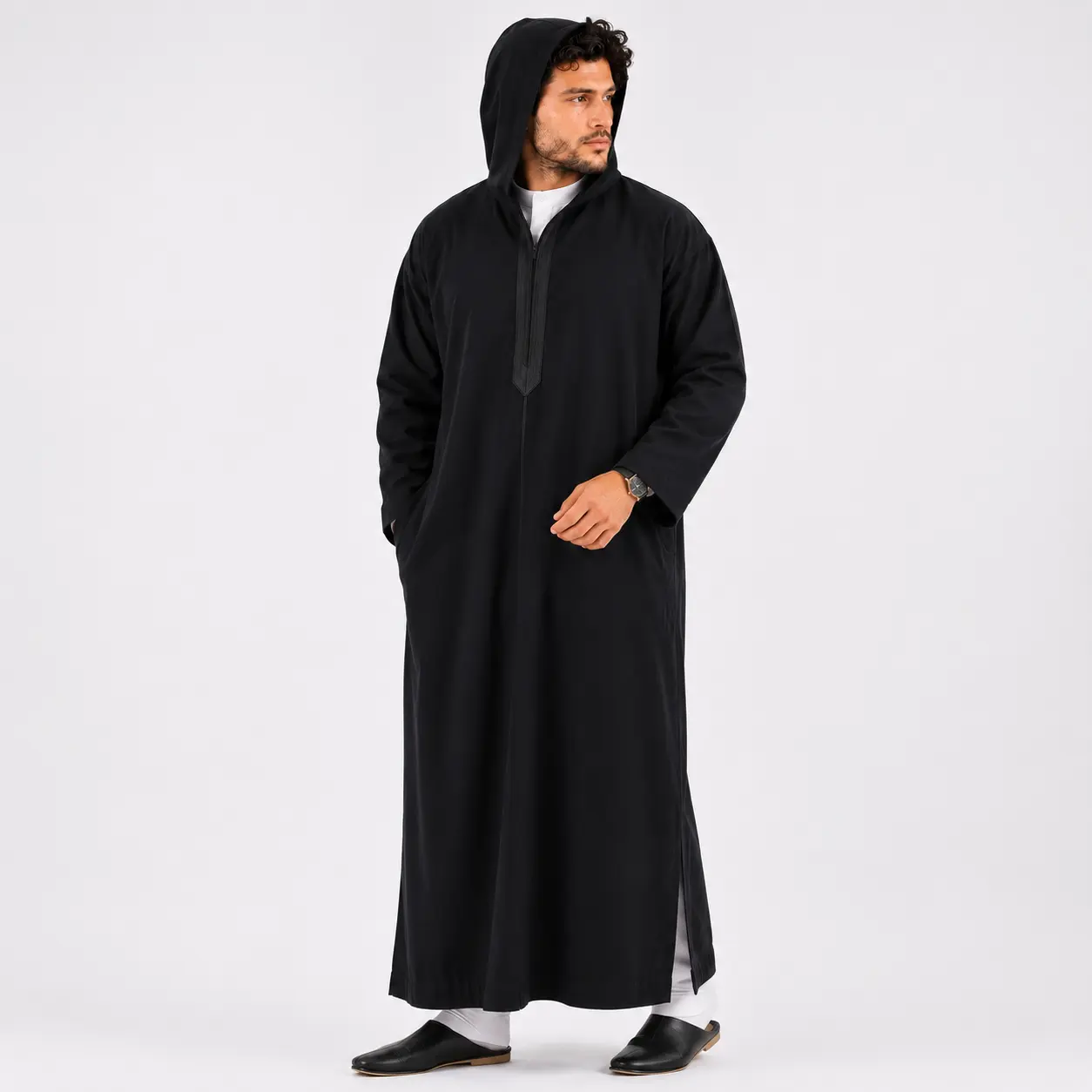 Moroccan Djellaba Noir Marocain