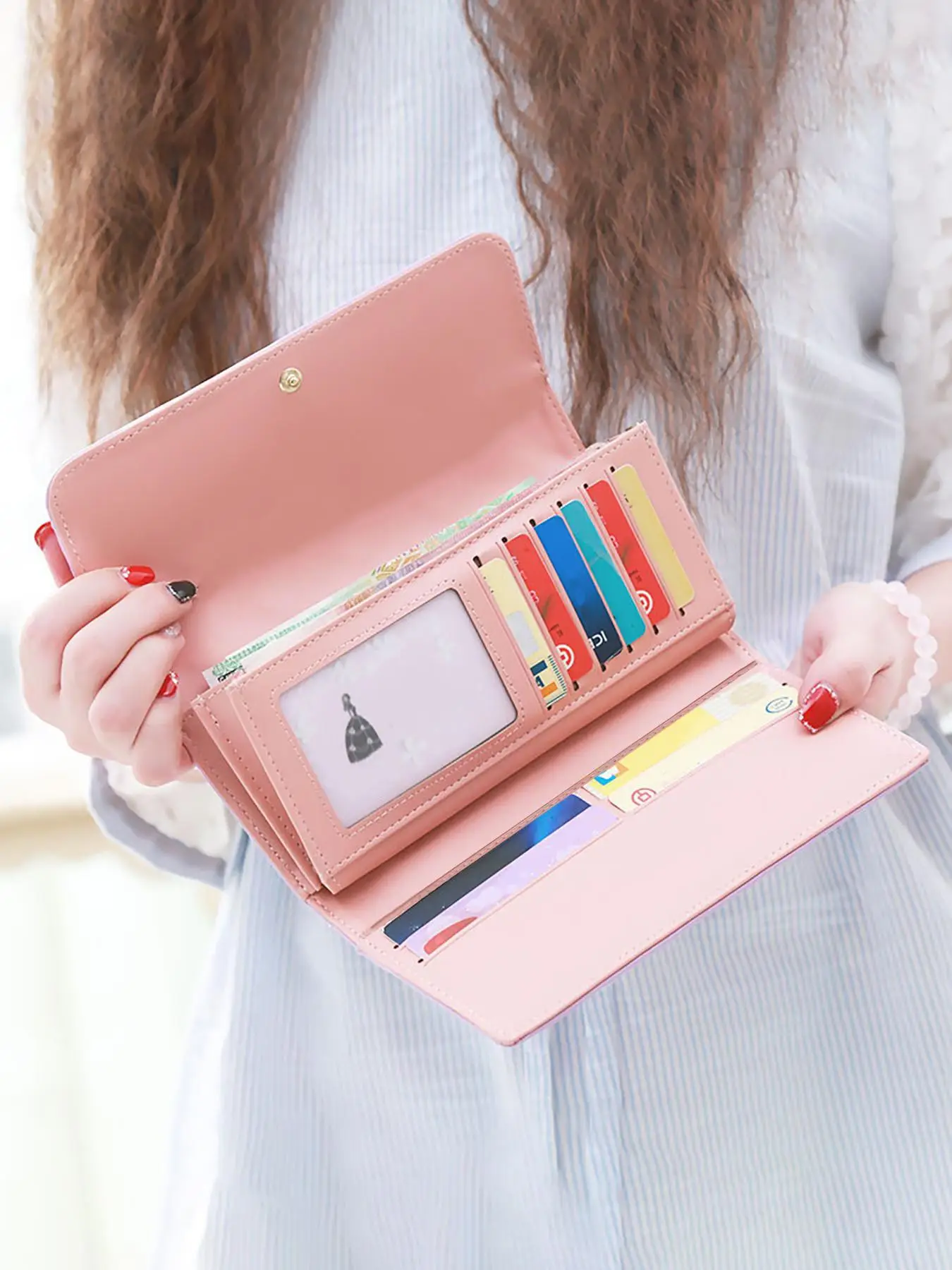 Women's Rhombus Quilted Long Wallet, Fashionable Crown Decorated Zipper Wallet for Work & Daily Used, Casual Matching Wallet for Women