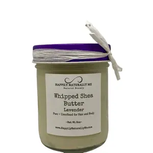 Happily Naturally Me Lavender Whipped Shea Butter Body Care Silky Lotions Repair Smooth Eczema Peeling Calming body