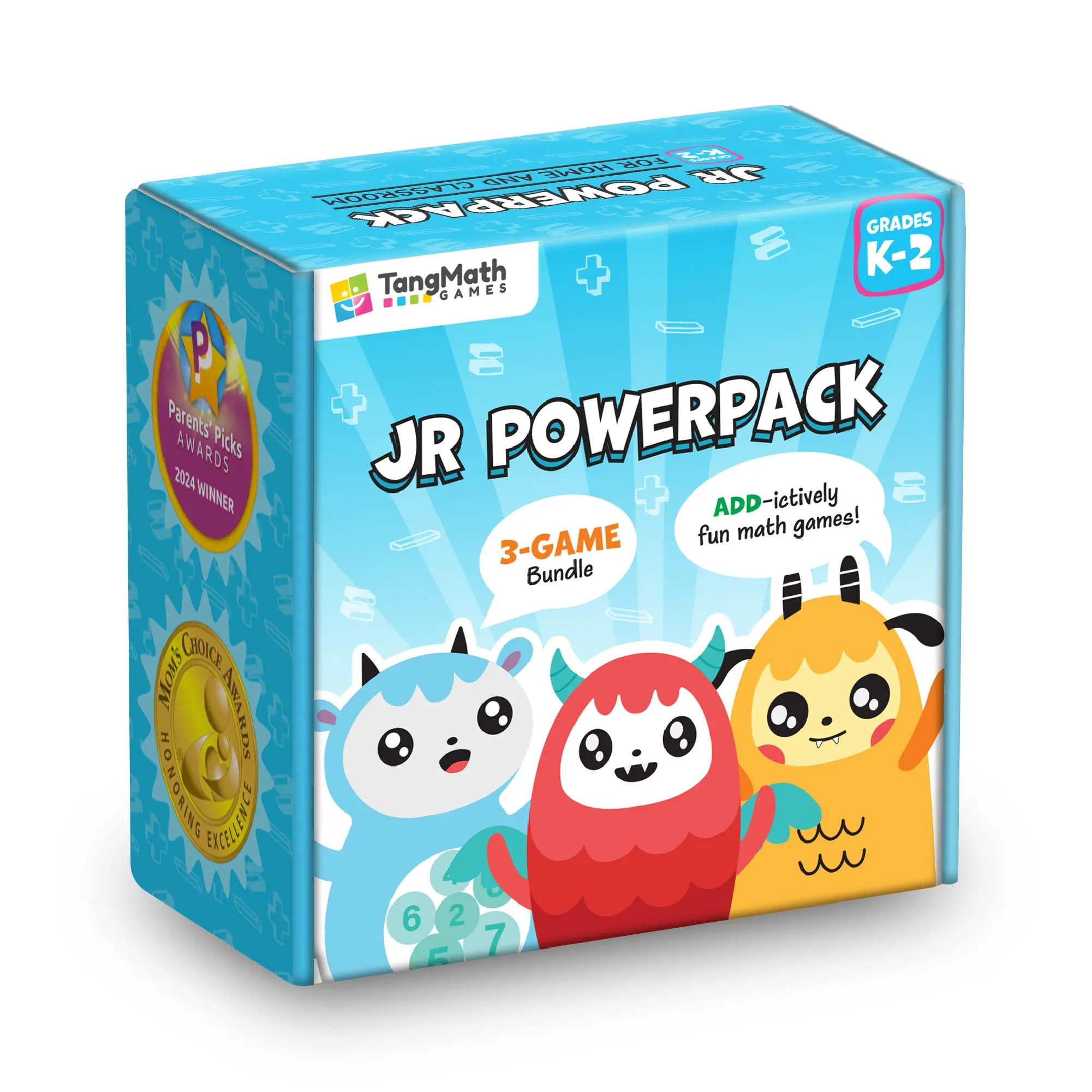 Tang Math Games -  JR PowerPack - 3-Game Bundle for Family Fun & Learning Mental Math Skills at Home for Grades K-2 Includes Kakooma Plus NumTanga Jr & NumSkill