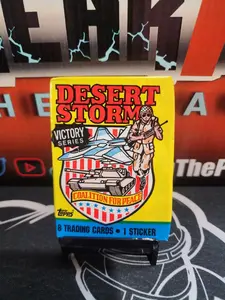 Topps 1991 Desert Storm Coalition for Peace Victory Series Wax Pack! 8 cards + 1 sticker per pack
