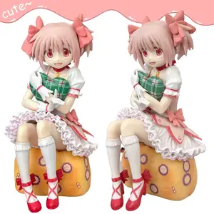 15CM Aniem Figure Puella Magi Madoka Magica Sitting Posture Madoka Action Figure Magic Girl Model Decor Statue Dolls Toys Gift