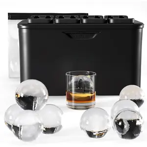 Clear Ice Ball Maker Mold - 8 Large 2.4"  Clear Ice Balls for ,  &  - Easy-to-Remove Mold for Ice Spheres - XL Storage Bag Included (Non-Electric)