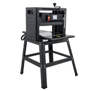VEVOR Thickness Planer 12.5 inch Wood Planer Foldable 1500W Thickness Planer Woodworking 315\"/min Feed Rate Double Cutter Benchtop Thickness Planer with Dust Exhaust Interface Stand for Woodworking