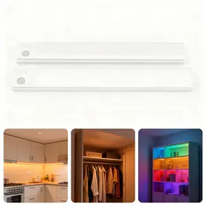 Under Cabinet Lights, Motion Sensor Rechargeable LED Light, Wireless Magnetic Lighting with 5-Color Modes, Rainbow Glow for Kitchen, Closet, Bathroom, Stairs, Home Lighting