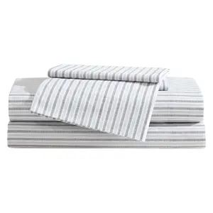 Eddie Bauer Ticking Stripe Dark Grey Full SheetSet
