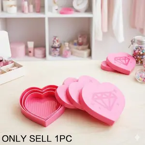 Diamond Painting Organizer Box with Large Capacity, Anti-Skid Trays to Prevent Color Mixing. Portable DIY Craft Storage Case for Diamond Art, Multi-Size Compartments, Dust-Proof Design, Perfect for Parent-Child Crafting Accessories.