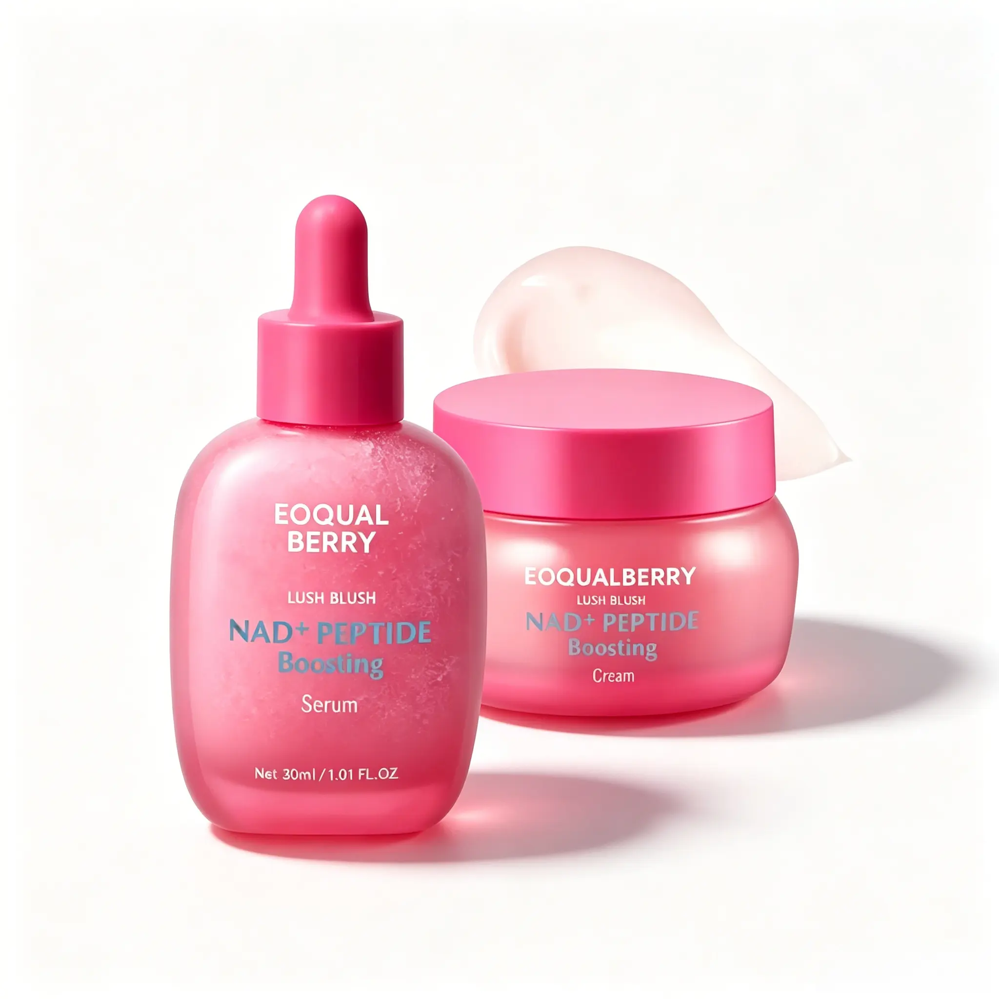 EQQUALBERRY NAD+ Longevity Ritual: Peptide Boosting Serum & Cream Duo Firming & Lifting for Face, Neck & Cellular Skin Repair & Body Advanced Anti-Aging