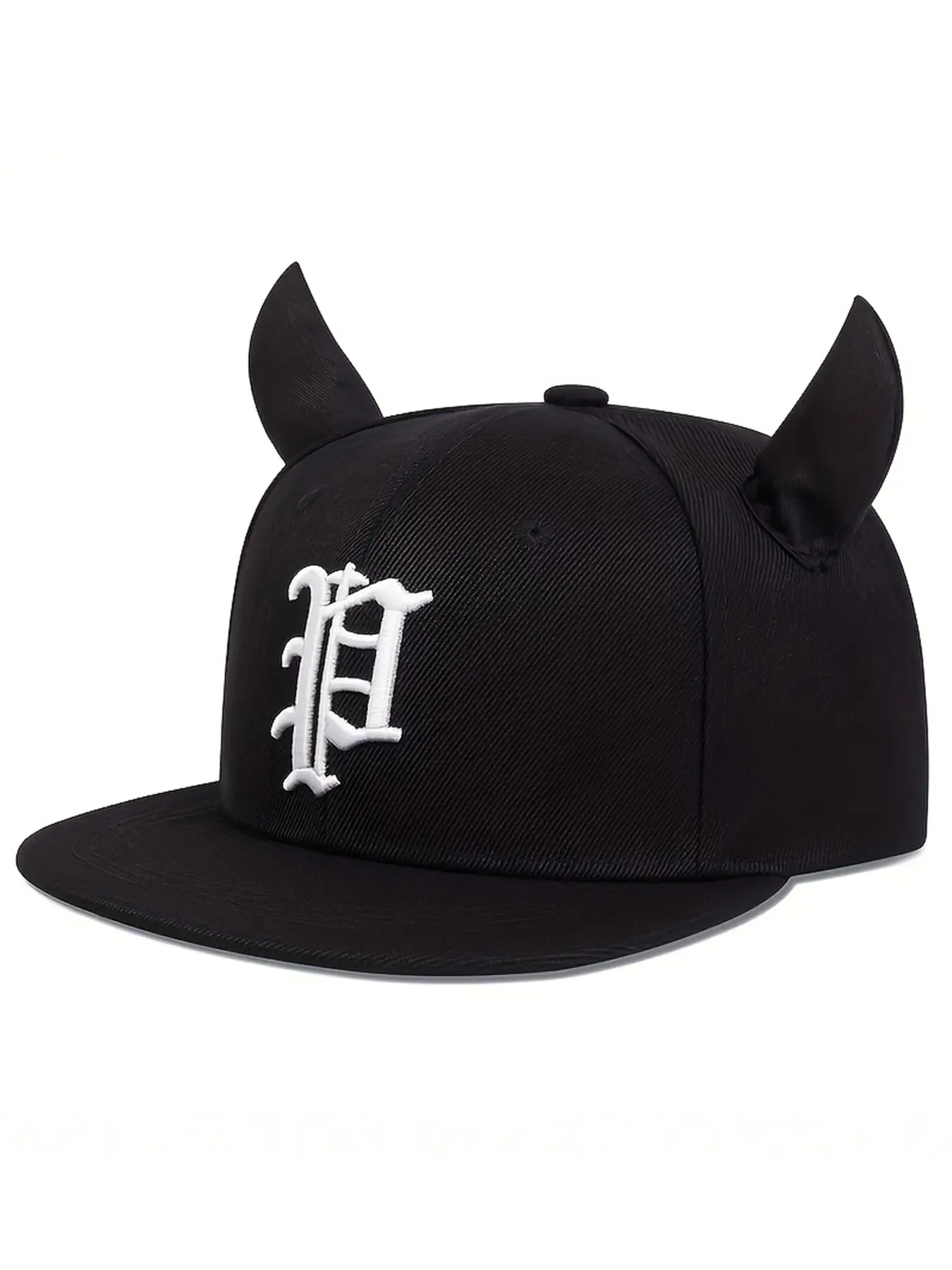 Men's Gothic Letter P Embroidered Baseball Cap, Adjustable Snapback, Polyester Fiber, Sun Protection, Hip Hop Style Outdoor Casual Wear, Quality Caps, Snapback Hat