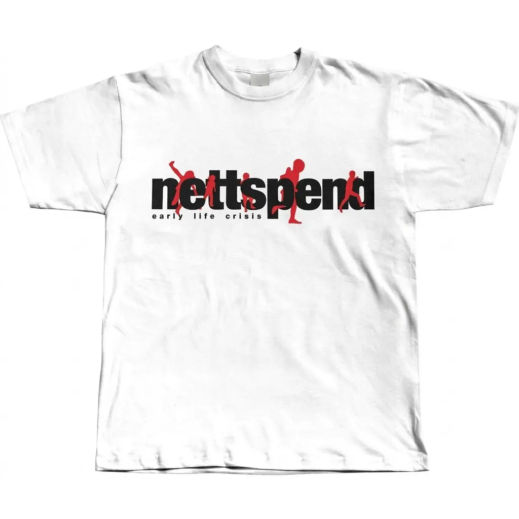 Nettspend Early life crisis ERL graphic Invert Tour tee shirt Underground Osamason, Casual Clothes