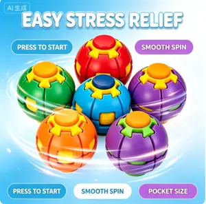 3-in-1 Fidget Spinner Ball, Pocket Size Stress Relief Sensory Toy, Smooth Spin Anti Anxiety Fidget Puzzle Toy for Adults Kids ADHD Autism Office Desk Calming Toy#FidgetToy #StressRelief #SensoryToy #ADHD #AnxietyRelief