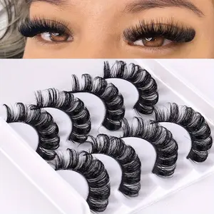 1Box Russian Strip Lashes Fluffy Fake Lashes 3D False Eyelashes Russian Volume Eyelashes Fake Eyelashes Cosmetic Eyelashes