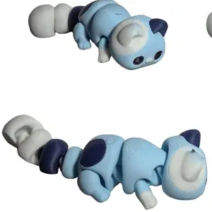 Articulated Cat Fidget Toy 3D Printed with Flexible Segments for Smooth Movement Durable Lightweight Material Perfect for Desk Pet Stress Relief or Collectible Gift for Cat Lovers