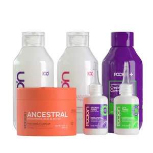 La Pocion Shampoo Crecimiento Morado, Tratamiento, Crema Dual, Mascarilla Ancestral, Dutonic - 5 Pack for Hair Growth Treatment
