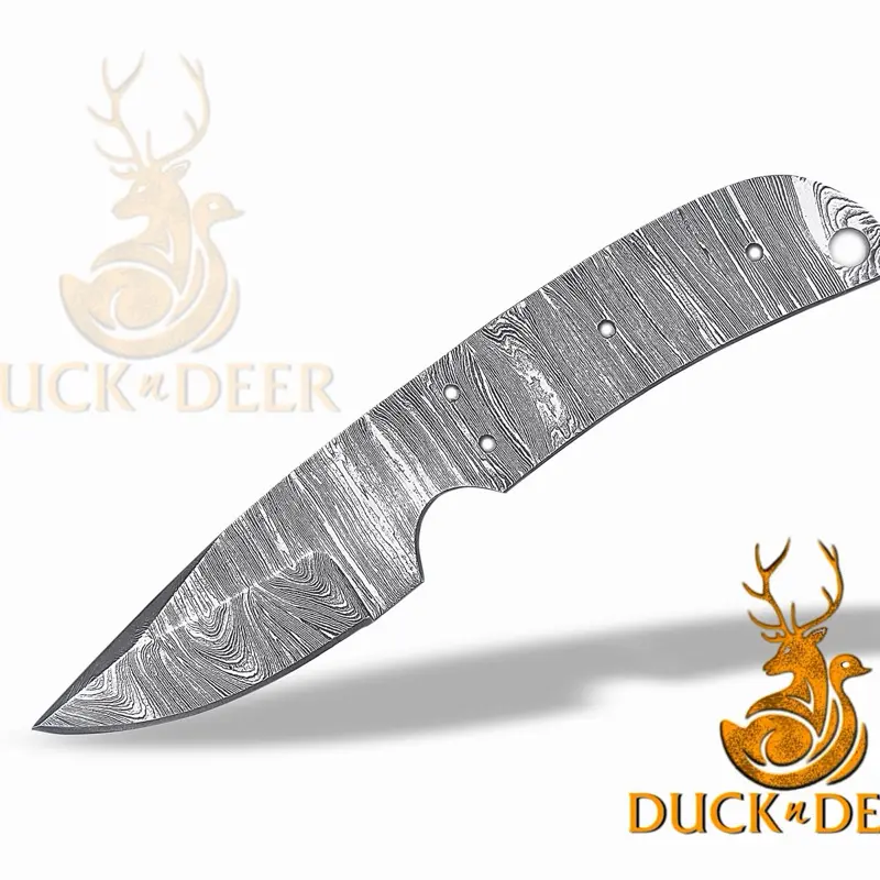 Handmade Damascus Steel Blank Blade Knife, 6.75" Blank Blade for Knife Making.