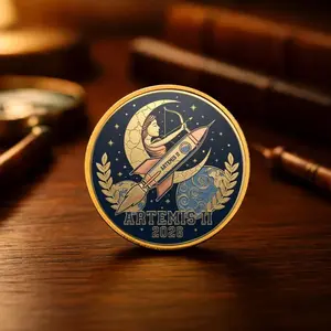 Artemis II Commemorative Coin, NASA Moon Earth Metal Coins, Space Collector Gift