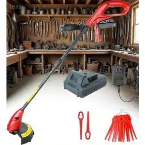 Efficient Yard Trimmer with Nylon Blade, 2-in-1 Stringless Design & Lawn Edger, Lightweight Weed Wacker for Quick Grass Cutting, Rechargeable Cordless Tool for Easy Maintenance, Durable and Ergonomic Handling