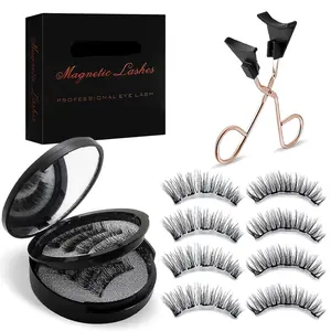 Magnetic eyelashes, reusable magnetic eyelashes with a natural look, comes with an applicator, easy to wear, no glue needed, Diy false eyelashes