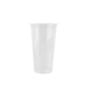 22/24oz (90mm Diameter) Clear Premium PP Injection Plastic Cups - 500 Pieces/Case Disposable Cups