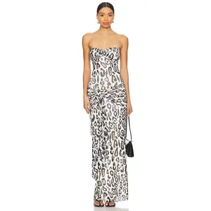 AFRM Rosalie Maxi Dress in Stark Leopard