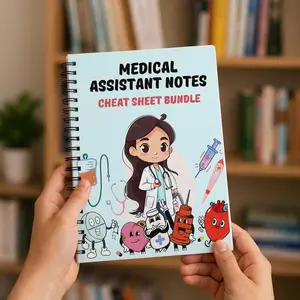 Medical Assistant Study Notes Bundle | 70-Page Healthcare Quick Reference Guide