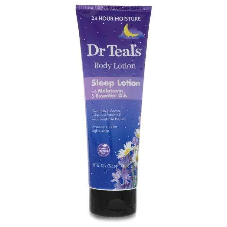 Melatonin Sleep Lotion for Body Care, Hydrating Nightly Moisturizer with Shea Butter & Essential Oils to Promote Better Sleep, Natural & Relaxing, 8 oz, Promotes Better Sleep