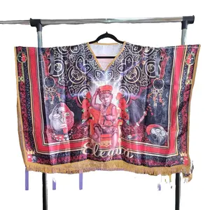 Elegua Handmade Poncho | Spiritual Clothing | One-Size Fits All
