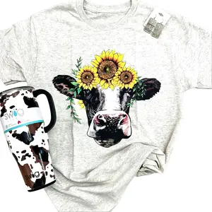 Sunflower Cow Graphic Tee