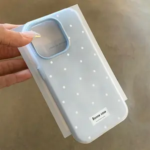 Cute White Polka Dots Design Phone Case for Xiaomi Poco M6 Pro 4G X5 X6 X7 5G  2 IN 1 Candy Shockproof 2-in-1 Matte Jelly Cover