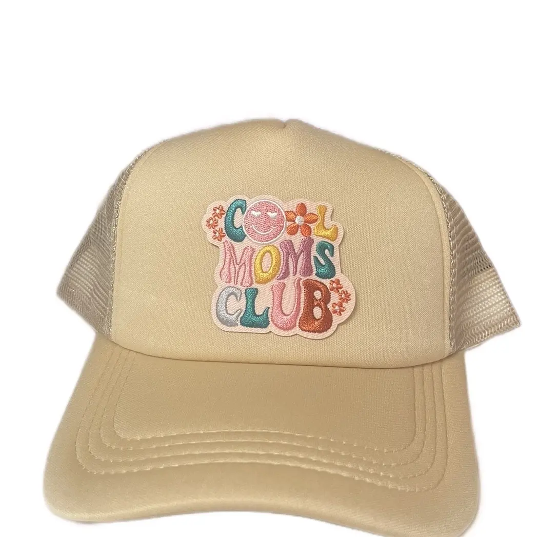 Cool Moms Club Trucker Hat for Women, Embroidered Design