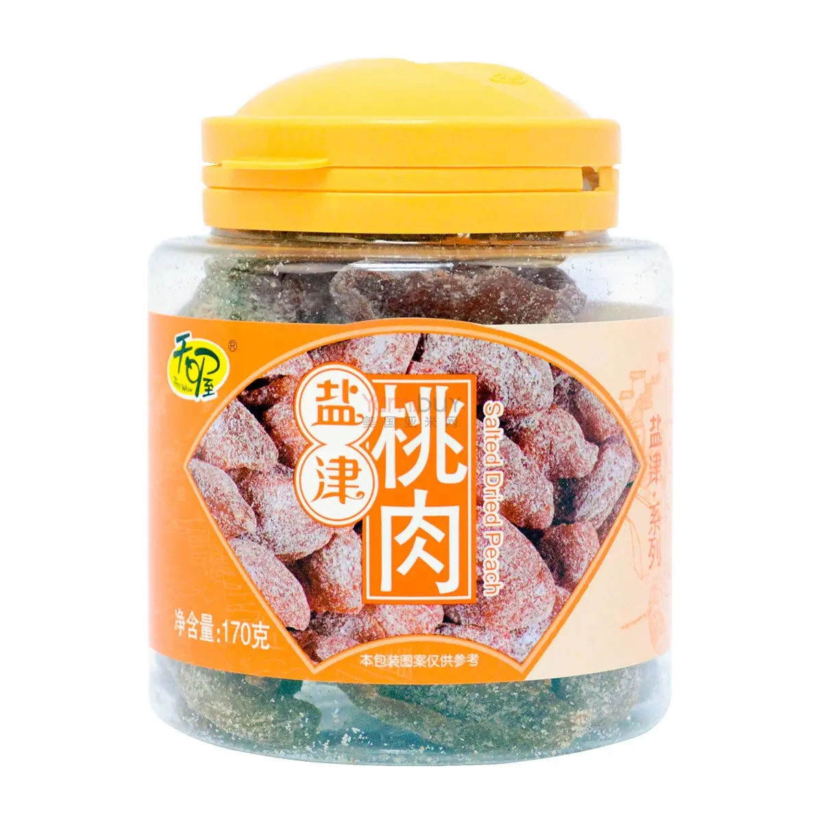 TEN WOW Dried Peach Slices, Sweetened & Salted Preserved Peach Fruit Snacks, 170g TEN WOW Dried Peach Slices, Sweetened & Salted Preserved Peach Fruit Snacks, 170g