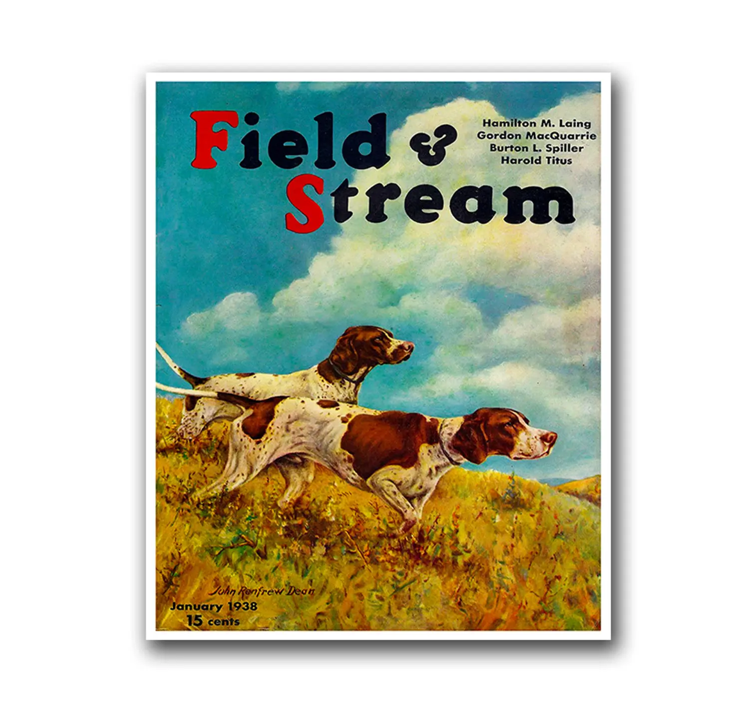 Vintage Hunting Art Sports Poster, Rustic Wall Decor For Hunters, National Hunting And Fishing Day Gift