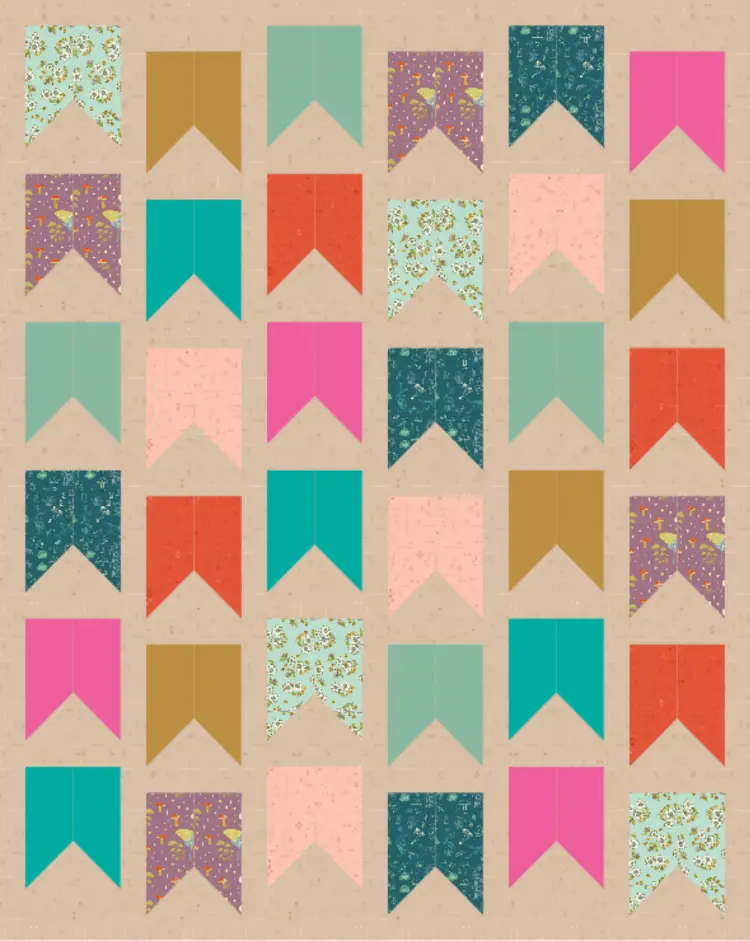 Bookmarks Quilt Kit featuring Celestial Garden & Art Gallery Fabrics