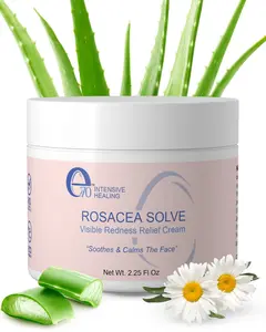 e70 Rosacea Solve Face Moisturizer - Redness Relief Cream w/ Aloe Vera & Hyaluronic Acid - Soothes, Hydrates & Calms Sensitive Skin (2.25 fl oz)- Available in Single & 2-Pack Options!