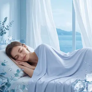 Summer Cool Feeling Blanket, Soft and Breathable, Button Design, Ideal for Bedroom, Office, Sofa, Car Use
