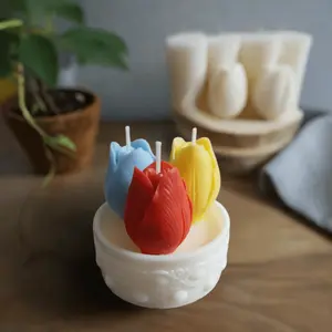 Handmade Tulip Candles for Stress Relief