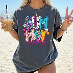 Summer Vibes, Colorful, Beach Ready, Vacation, Sunshine, Summer Fun Comfort Colors T-Shirt, Women's Comfort Colors Tee