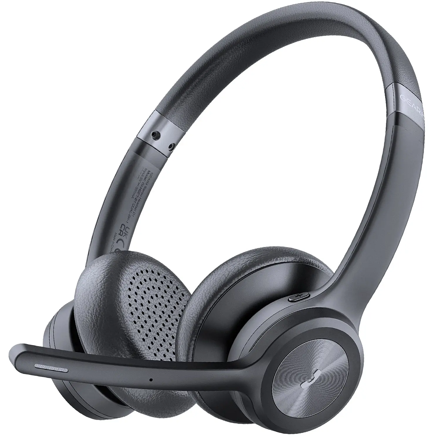 GEARit Wireless Headset with Mic - Stereo 5.2 Bluetooth Headphones with Advanced AI Noise Cancelling Microphone for Work, Home, Computers & Phone Calls - Dual Connect, PC Headset with Mute Button