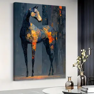 2D flat painting, exquisite 2D flat painting, a 2D canvas artwork titled "Warm Wood Fire," made with oil paints, suitable as a poster or wall decoration for the living room, comes with a sturdy frame, dimensions are 15.7 x 23.6inch