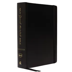 NKJV, Journal the Word Bible, Large Print, Hardcover, Black, Red Letter: Reflect, Journal, or Create Art Next to Your Favorite Verses by Thomas Nelson [Hardback Book]