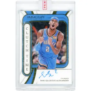 Shai Gilgeous-Alexander Oklahoma City Thunder Autographed 2023-24 Panini Immaculate Collection Clutch Time #CTS-SGA #11/49 Card - Fanatics Authentic Certified