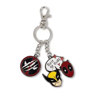 Marvel Studios Deadpool & Wolverine "Best Bubs" Enamel Charm Keychain Marvel Studios Deadpool & Wolverine "Best Bubs" Enamel Charm Keychain