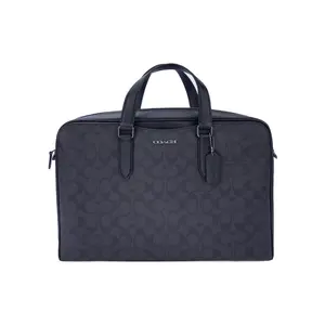 COACH Graham 39 Leather Tote Bag with Monogram and Zipper Closure for Men