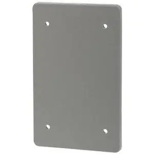 Taymac Blank Cover Wp Plastic 1 Gang Gray Shrinkwrap