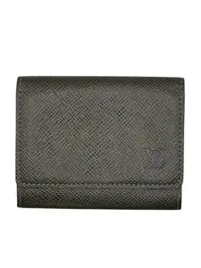 Pre-owned Louis Vuitton Canvas Card Holder Taiga Brown Envelope Style Perfect For Daily Use