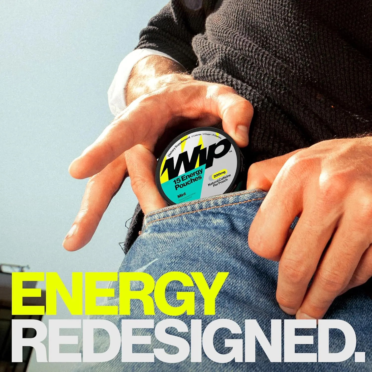 E.ENERGY ウォッシュパック　100g Wip Energy Pouches - 3 Pack - 100 mg Natural Caffeine, 15 Pouches
