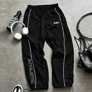 Men’s casual sporty long pants for outdoor activities and golf | Suitable for all seasons, versatile clothing | Minimalist design, loose fit with elastic cuffs, fashionable print, lightweight fabric, perfect for everyday wear,summervibes