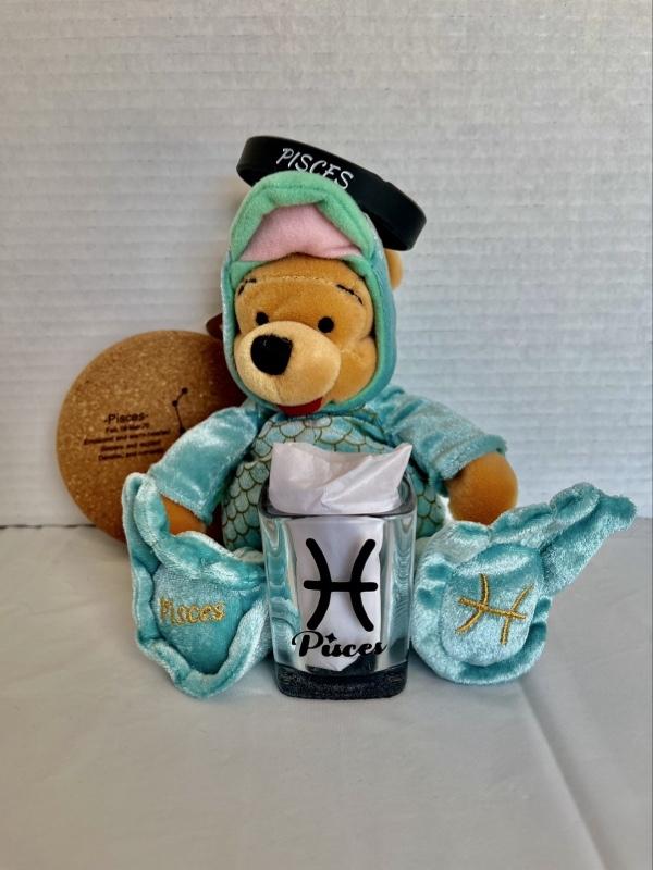 Pisces Zodiac Pack - Adorable Plush Bear with Matching Zodiac Accessories and Unique Design