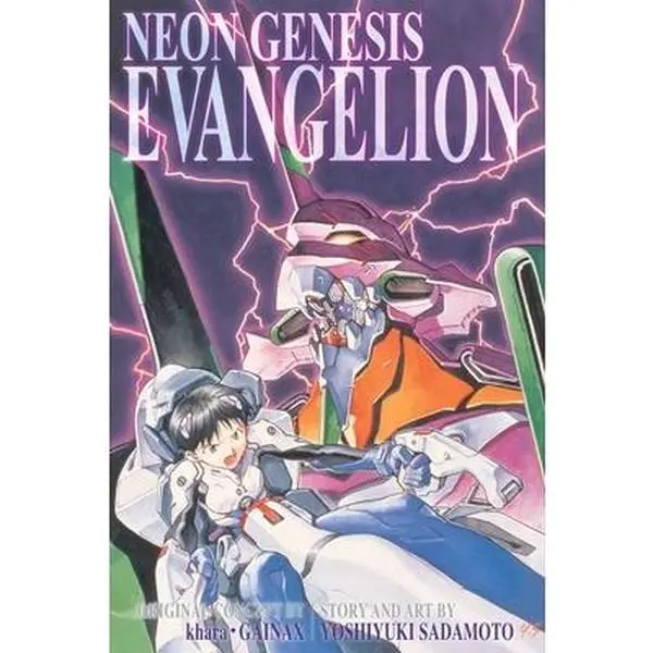 Neon Genesis Evangelion 3-In-1 Deluxe Omnibus Edition Vol. 1 - Manga Adaptation Including Vols. 1,2,3 by Yoshiyuki Sadamoto, Paperback